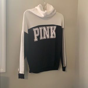 Double hood sweatshirt by pink